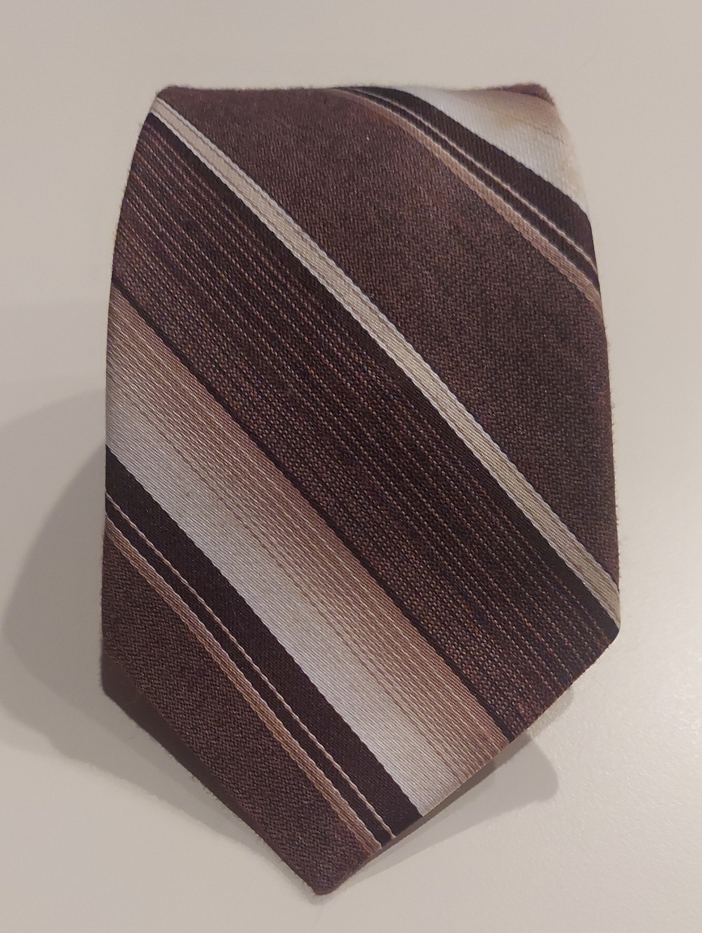 Vintage 1970s Botany 500 Brown Striped Tie